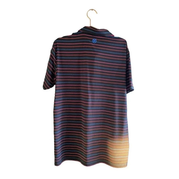 G/Fore Herc Entertainment Service Men's Button Up Striped Polo Shirt Size L - Picture 5 of 6